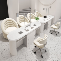 Table de Manucure de Luxe, Meuble de Salon de Manucure, Ensemble Table et Chaise en Marbre pour Salon de Manucure, Table de Manucure Professionnelle, Meuble de Salon - Meilleures Ventes