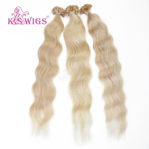Wholesale 100% Chinese Remy Hair U-TIP Cuticle Aligned Virgin Double Drawn Soft No Shedding No Snag Light Color Nature Wavy Hair - Product Image 1