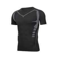 Ensemble de vêtements de sport d'été pour hommes, séchage rapide, compression, trois pièces, tenue de course, vêtements de gym, spandex/polyester, respirant