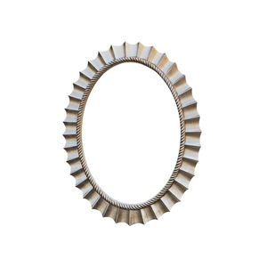 <span class=keywords><strong>Specchio</strong></span> Ovale da Parete in Stile Minimalista <span class=keywords><strong>Moderno</strong></span>, Cornice in PU, <span class=keywords><strong>Specchio</strong></span> Argentato da 4mm per Camera da Letto, Bagno, Hotel - Product Image 5