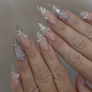 Uñas Postizas de Gel Suave con Relieve <span class=keywords><strong>Rosa</strong></span>, Uñas de Lujo con Acabado Brillante, Venta al Por Mayor con Empaque - Product Image 1