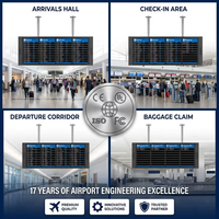 Suministro Directo de Fábrica: Terminal FIDS de Techo para Interiores, Sistema LCD Integrado 4K, CMS para Señalización en Aeropuertos e Información de Vuelos