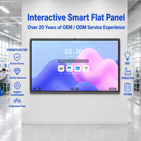 Interaktives Smart Whiteboard 65/75/86/98/110 Zoll Ultra HD 4K LED Flachbildschirm All-in-One Display 48MP Kamera 50-Punkt-Touch
