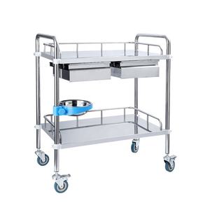 Chariot médical de chariot à médicaments assemblé en acier inoxydable bon marché le plus vendu - Product Image 4