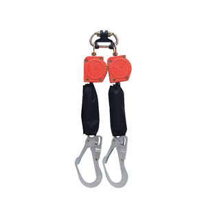 Mini arresto di caduta personale 1.8meter gemelli fettuccia auto retrattile linea di vita - Product Image 1