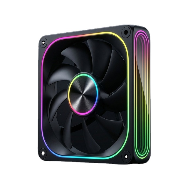 Three-sided Lens Desktop Colorful PC Case Fans 12v Smart 120mm Cooling Fan for Computer Case With CD Design