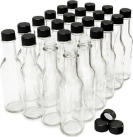 Vente en gros Bouteille en verre vide de 150ml 5oz pour sauce piquante au vinaigre d'huile d'olive ronde transparente Bouteille en verre de 250ml 150ml pour sauce aux légumes
