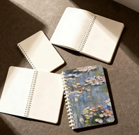 Carnet de notes personnalisé pour adultes, planificateur de bureau, couverture rigide, style peinture à l'huile rétro, reliure spirale, impression sur carton