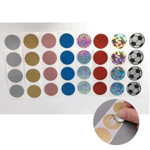 Venta de Fábrica: Rollo de Pegatinas Redondas Adhesivas de 1 Pulgada (25mm) para Rascar, Tarjetas de Rascar Personalizadas, Pegatinas Creativas para Sorteos - Product Image 4