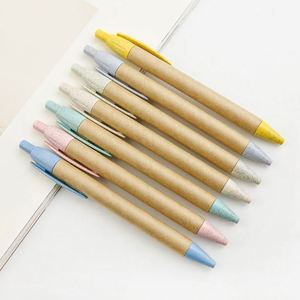<b>Cheap</b> Promotional Gift Custom Logo Recycled Rolling Eco Friendly Kraft Paper Ball Pen - Product Image 1