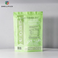 Emballage alimentaire de qualité alimentaire 340g refermable ziplock en plastique doublé de feuille de plastique doypack pochette debout avec fenêtre pour Granola