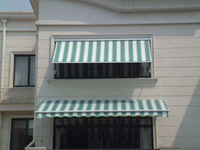 Auvent de balcon motorisé ou manuel rétractable, simple, avec bras pliable, pour protection solaire extérieure de terrasse