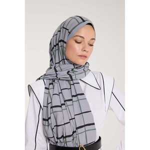 Pure Tone Square Pattern <b>Scarf</b> Silver Green/Navy Blue-Elegant <b>Hat</b> & <b>Glove</b> <b>Set</b> Accessory - Product Image 1