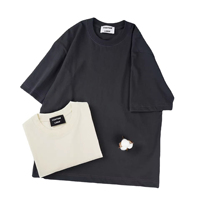 T-shirt Homme Blanc Vierge 260 GSM, Personnalisable par Impression et Broderie, en Coton Lourd Oversize