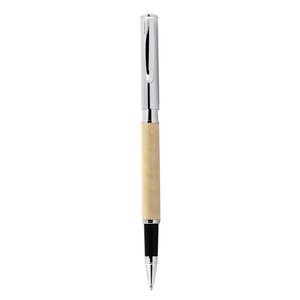 Bolígrafo de Rodillo de Madera con Clip de Metal Cromado, Instrumento de Escritura Premium - Product Image 3