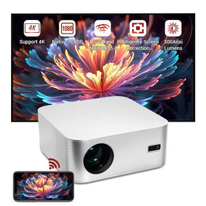 HOTACK L016AQ Vidéoprojecteur Home Cinéma natif 1920x1080P 4K <span class=keywords><strong>300</strong></span> ANSI avec mise au point automatique, Android TV et Wi-Fi - Product Image 1