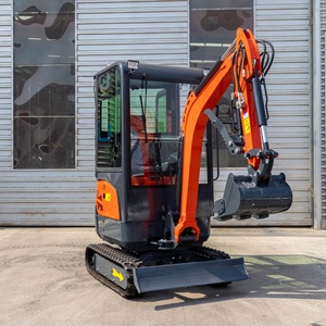HT18 1.8 Ton Mini Excavator Retractable Track <b>Swing</b> Canopy Compact <b>Garden</b> Digger Construction Machine - Product Image 1