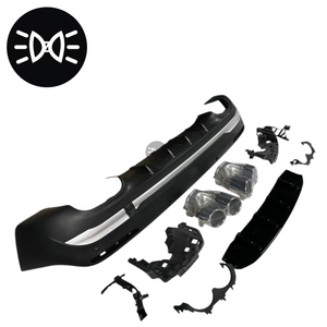 Per <span class=keywords><strong>Mercedes</strong></span>-Benz <span class=keywords><strong>GLA</strong></span> H247/W247: Guscio paraurti posteriore con diffusore terminale di scarico e kit di montaggio - Product Image 3