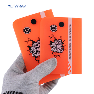 Kit de 2 Espátulas de Goma Naranja para PPF, Herramienta para Instalar Vinilo TPU, Aplicador de Tinte sin Burbujas - Product Image 1