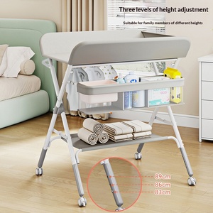 Mesa Cambiadora de Bebé Portátil y Plegable, Diseño Moderno de Metal y Tela para Uso en <span class=keywords><strong>el</strong></span> Hogar, Muebles para Guardería - Product Image 2