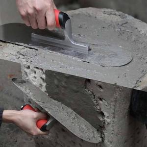 Stainless Steel Round Cornered Industrial Grade Trowel 10 Inch Toothed Putty Knife Rendering Trowel Concrete <b>Tools</b> - Product Image 6
