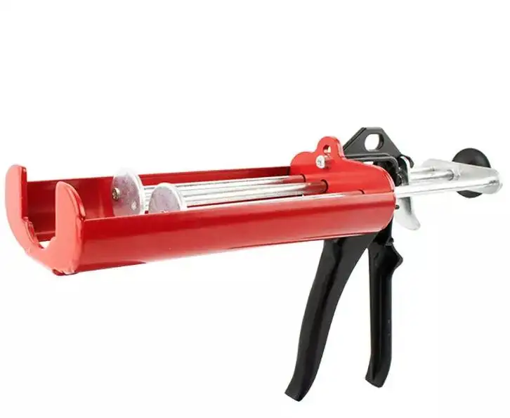 Pistola de calafetagem de tubo duplo, profissional para selante de silicone