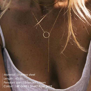 EManco Corea del Sur - Cadena de Acero Inoxidable para Clavícula, Collar Corto Geométrico Redondo, <span class=keywords><strong>Accesorios</strong></span> al <span class=keywords><strong>por</strong></span> Mayor Transfronterizos - Product Image 2