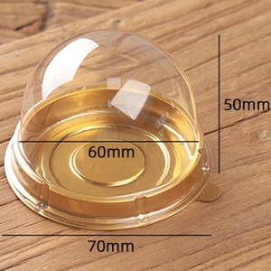 Nhỏ <span class=keywords><strong>Mini</strong></span> Vòng Nhựa Tráng Miệng Hộp 60Mm Dia Bánh Container Với Nắp Cho Cửa Hàng Bánh - Product Image 3