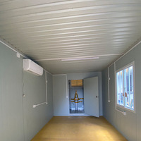 Maison conteneur de luxe confortable à plancher plat, préfabriquée et mobile, pour habitation, bureau, cuisine, supermarché, chambre, usage commercial et scolaire