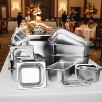 Panci GN Stainless Steel Ekonomis untuk Penyimpanan Makanan Komersial untuk Hotel Restoran Harga Diskon untuk Peralatan Layanan