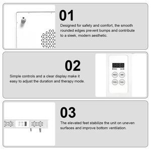 Panneau de luminothérapie <span class=keywords><strong>rouge</strong></span> ILUXRED OEM/ODM, panneau infrarouge avec support vertical, luminothérapie infrarouge pour utilisation sur tout le corps - Product Image 4