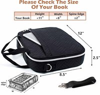 Funda Grande para Biblia con Correa para el Hombro, Bolsa de Transporte para Libros, Bolsa de Iglesia, Protectora para Biblia, con Ranuras para Bolígrafos y Bolsillo con Cremallera, Regalo para Mujeres