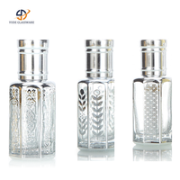 Flacon d'huile essentielle en verre plaqué or personnalisé avec motif gravé au laser pour les programmes d'emballage d'échantillons de parfum