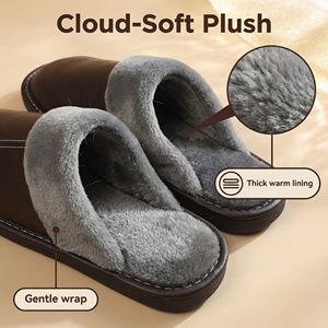 Sandalias de Cuero Vacuno Genuino de Primera Calidad, Lujosas y Cómodas, para Hombre y Mujer, con Suela Suave para Interiores, Calzado de Verano para Parejas - Product Image 4