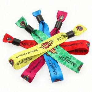 Pulseras de Tela Tejida Personalizadas para Festivales, Pulsera Ecológica para Eventos y Fiestas con Cierre de Plástico - Product Image 3