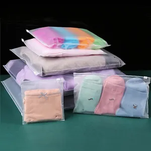 도매 맞춤형 로고 젖빛 비닐 봉투, 의류 포장 가방, 쇼핑백