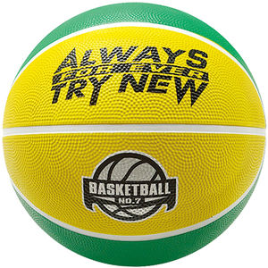 Colorful size 7 rubber basketball basket ball with custom logo