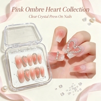 Lot de 10 faux ongles carrés en ABS de haute qualité, style français, tendance, avec colle, pour mariages, demoiselles d'honneur et banquets