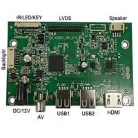 Controlador de Pantalla LCD LVDS para Grabación con Cámara, USB*2, HD 1920x1080, 5-10.1 Pulgadas, Compatible con Cámara USB/Actualización USB/IR/WiFi Inalámbrico