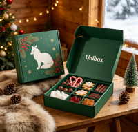 Nem Bariyerli ve Mat Laminasyonlu, Çikolata ve Kurabiye Paketleme İçin Çevre Dostu Noel Karton Posta Kutuları