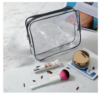 Sac de voyage transparent PVC étanche cosmétique maquillage sacs organisateur voir à travers plastique clair étui ensemble 3 en 1