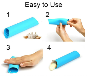 أداة تقشير الثوم السيليكونية مع أنبوب تقشير ومزيل للقشرة لسهولة تقشير الثوم - Product Image 4
