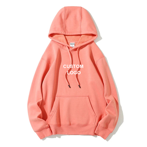 350GSM số lượng lớn mua đồng bằng màu hồng hai lớp Hoodies bông unisex dày thoải mái phong cách trống thoải mái Hoodies Chất lượng cao - Product Image 1