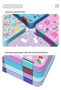 Tarro de comida <span class=keywords><strong>barato</strong></span> al por mayor de China, fiambrera para niños de 29oz, fiambrera portátil reutilizable de doble botón para estudiantes - Product Image 4
