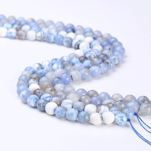 Cuentas de Piedras Preciosas Naturales para la Fabricación de Joyas, Turquesa, Ágata, Corte Brillante, Forma de Estrella, Colores Azul Grisáceo, 8 mm de Altura, Tratamiento Térmico - Product Image 4