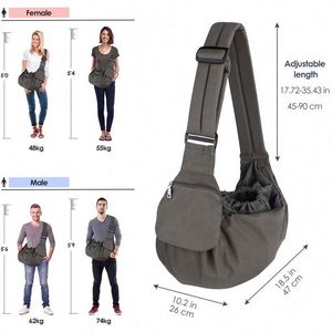 BSCI Factory Custom Peppy Buddies Dog Bag <b>Pet</b> <b>Sling</b> Carrier Travel Safe Puppy <b>Sling</b> Bag with Mobile Phone Pocket - Product Image 4
