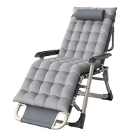 Lit de camping pliable multifonctionnel au design moderne, lit de repos de bureau, dossier réglable sur 4 positions, tissu Oxford renforcé pour l'extérieur