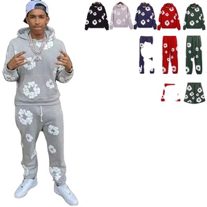 เสื้อฮู้ดดี้พิมพ์ลายพัฟฟ์คุณภาพสูง ดีไซน์เนอร์สตรีทแวร์ แบรนด์ Tears สำหรับผู้ชายและผู้หญิง ผลิตจากผ้าฝ้ายแท้ 100% เสื้อฮู้ดดี้แบบสวมหัว ทรงบับเบิ้ล - Product Image 1