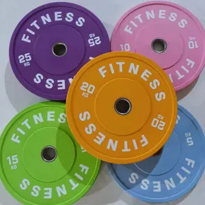 Custom Logo Competitie Rubber Gewicht-Plaat Fitnessapparatuur Set Gewichtheffen Platen Bumperplaten