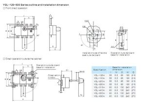 Interrupteur de transfert manuel 123/YUYE YGL, interrupteur de changement de charge, interrupteur d'isolement de charge, 160A-630A, 4P, MTS, double alimentation, <span class=keywords><strong>GRL</strong></span> - Product Image 6